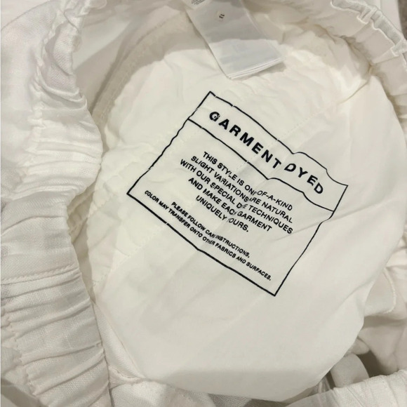 GAP Off White High Rise Linen-Cotton Utility Joggers with Washwell NWT - Picture 9 of 10